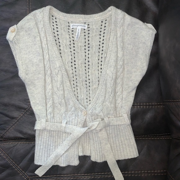 Aeropostale Sweaters - Aero cream/beige cardigan L